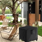 28inch Square Fire Stove Cover with Buckle Straps Waterproof Oxford Fabric