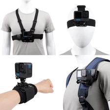 Accessory Kit for DJI Osmo Action: Camera Chest Strap, Camera Head Mount, Camera