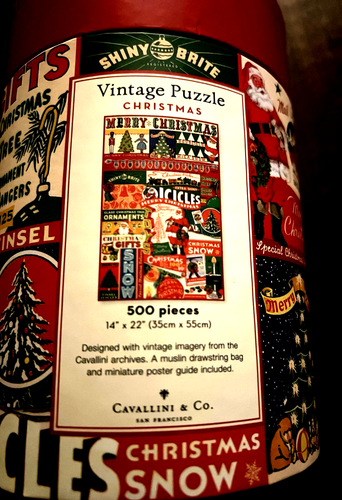 Cavallini & Co. 500 Piece Christmas Vintage Jigsaw Puzzle Complete Bag Poster - Picture 2 of 7