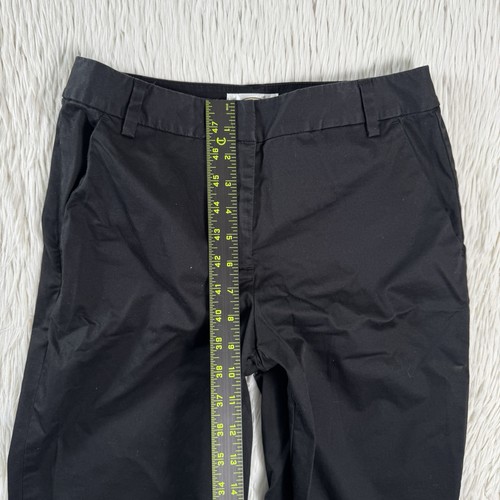 Pantalones chinos recortados Talbots negros tiro medio pierna recta para mujer talla 2 - Imagen 12 de 24