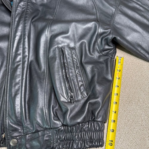 Giacca di pelle vintage Wilson's Adventure Bound XL bomber foderata Thinsulate zip YKK - Foto 17 di 19