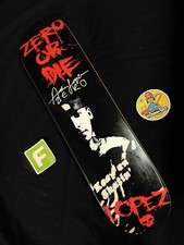 RARE SIGNED Adrian Lopez Zero Or Die Vintage Skateboard Deck AUTOGRAPHED