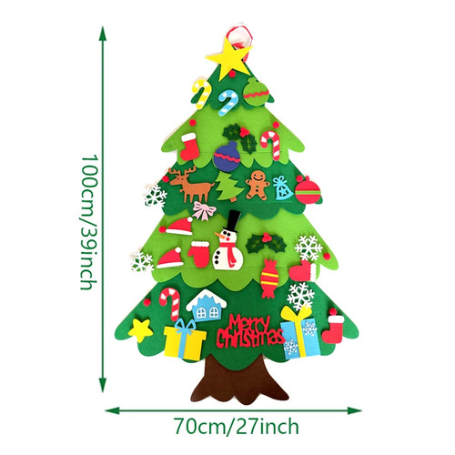 Hágalo usted mismo Fieltro Árbol de Navidad Decoración de Navidad para Hogar Navidad 2025 Año Nuevo - Imagen 9 de 28
