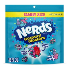 NERDS Gummy clusters – Caramel & very Berry, Crunchy & Chewy, 18.5 oz Bag...
