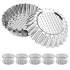 20 Pcs Stainless Steel Tart Molds Mini Tart Tin Pans Nonstick Baking Supplies