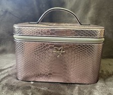 Victoria's Secret Rose Gold Faux Leather Makeup Case with Mirror  Compartments