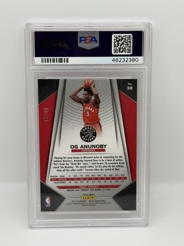 2017-18 Panini Prizm OG Anunoby Pink Pulsar /42 PSA 10 (RC) - Picture 2 of 2