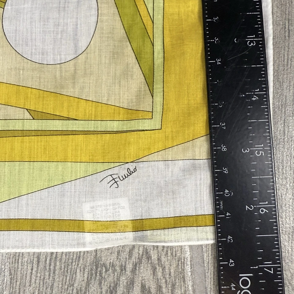 Pañuelo cuadrado de algodón Emilio Pucci multicolor auténtico Foto 4 de 4