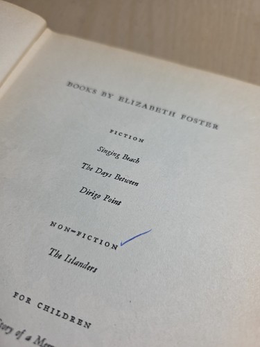 The Islanders by Elizabeth Foster 1946 Houghton Mifflin hardcover - Picture 16 of 16