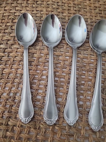 5 Hampton Silversmiths LAUREN Teaspoons Satin Stainless Flatware - Picture 3 of 9