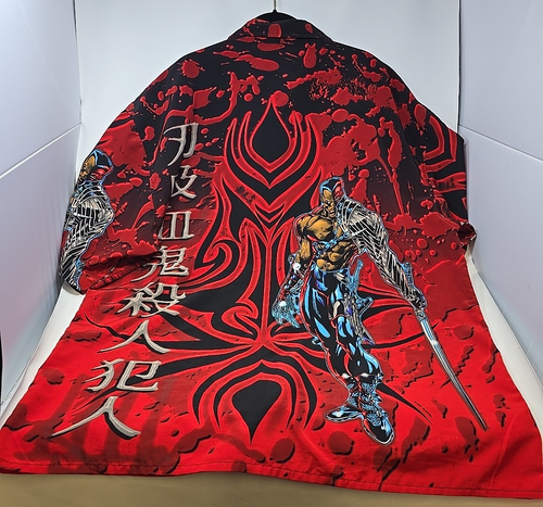 Vintage Marvel Blade Button Up Shirt Size 3XL All Over Print Y2K Comic Hero - Picture 7 of 16
