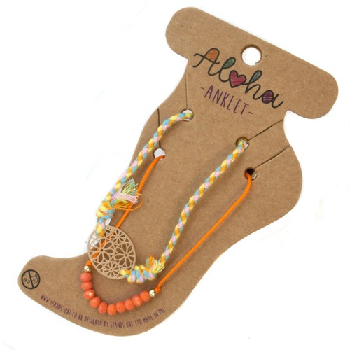 ALOHA Niños Cristal Playa Cordón Pulsera Verano Vacaciones Tobillo Joyería 50 ESTILOS - Imagen 53 de 98