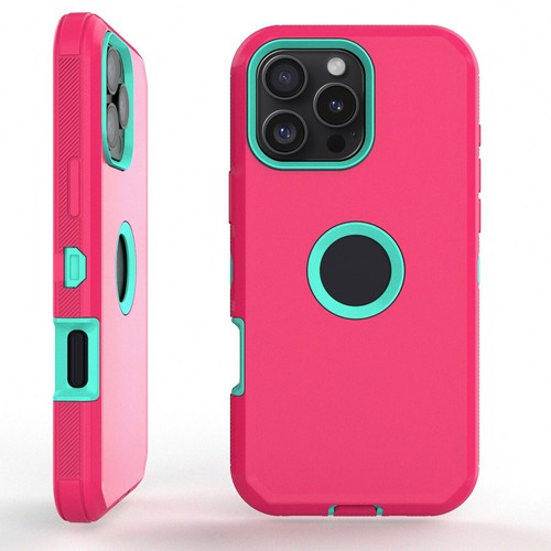 Funda protectora resistente a prueba de golpes/clip para cinturón para Apple iPhone 16/16+/16 Pro/Pro Max - Imagen 22 de 54