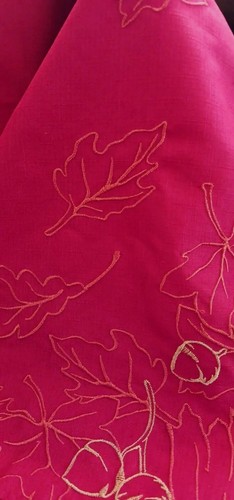 Better Homes And Gardens Table Runner 72"x 14" Burgandy Red With Gold /Orange... - Picture 1 of 3