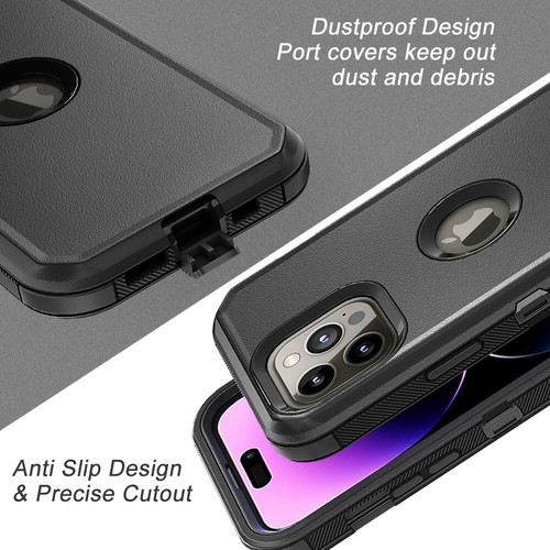Für iPhone 14 Pro Max 13 12 11 XR Stoßfeste Hülle Cover + Glas Displayschutz - Bild 9 von 31