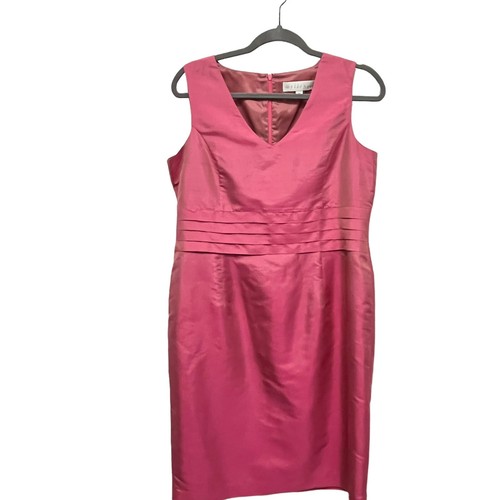MILLER SHOR Dress Suit Women SZ 12 Two-Tone Pink Tan Silk Vintage 90s 2-piece - Picture 6 of 12