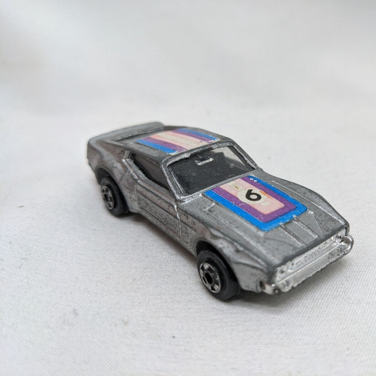 Vintage Zee Zylmex D49 Ford Mustang #6 Silver Tone Diecast