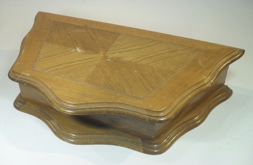 altes SCHMUCKKÄSTCHEN mit skurriler Form Fächer Schmuckkasten Schränkchen Box