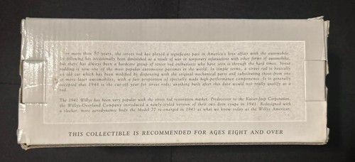 SpecCast 1941 Willys Coupe Street Rod Red Die Cast Metal Bank NIB Budweiser - Picture 14 of 16