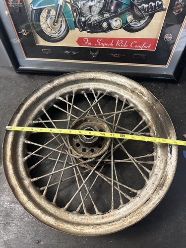 Harley OEM Knucklehead Panhead Kelsey Hayes 16" Star Hub Wheel Rim Spokes 412E - Picture 16 of 17