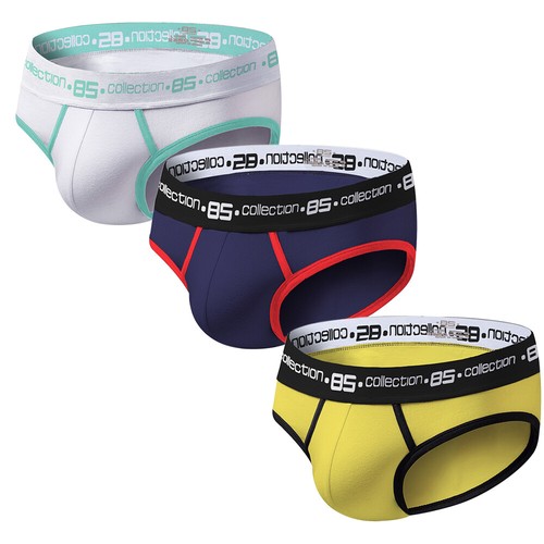 3PCS/Pack Men Briefs Underwear Cotton Mens Underpants Man Panties Low Waist - Imagen 13 de 15