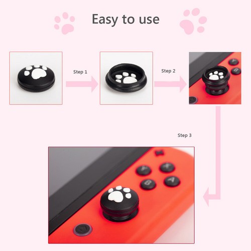 4Pcs Cat Paw Joystick Thumb Stick Grip Cap for NS Switch Lite Game Controller 32 - Picture 10 of 19