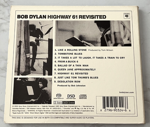 Bob Dylan Highway 61 Revisited CD Digipak SACD GOLD Hybrid Columbia CH 90324 OOP - Picture 6 of 7
