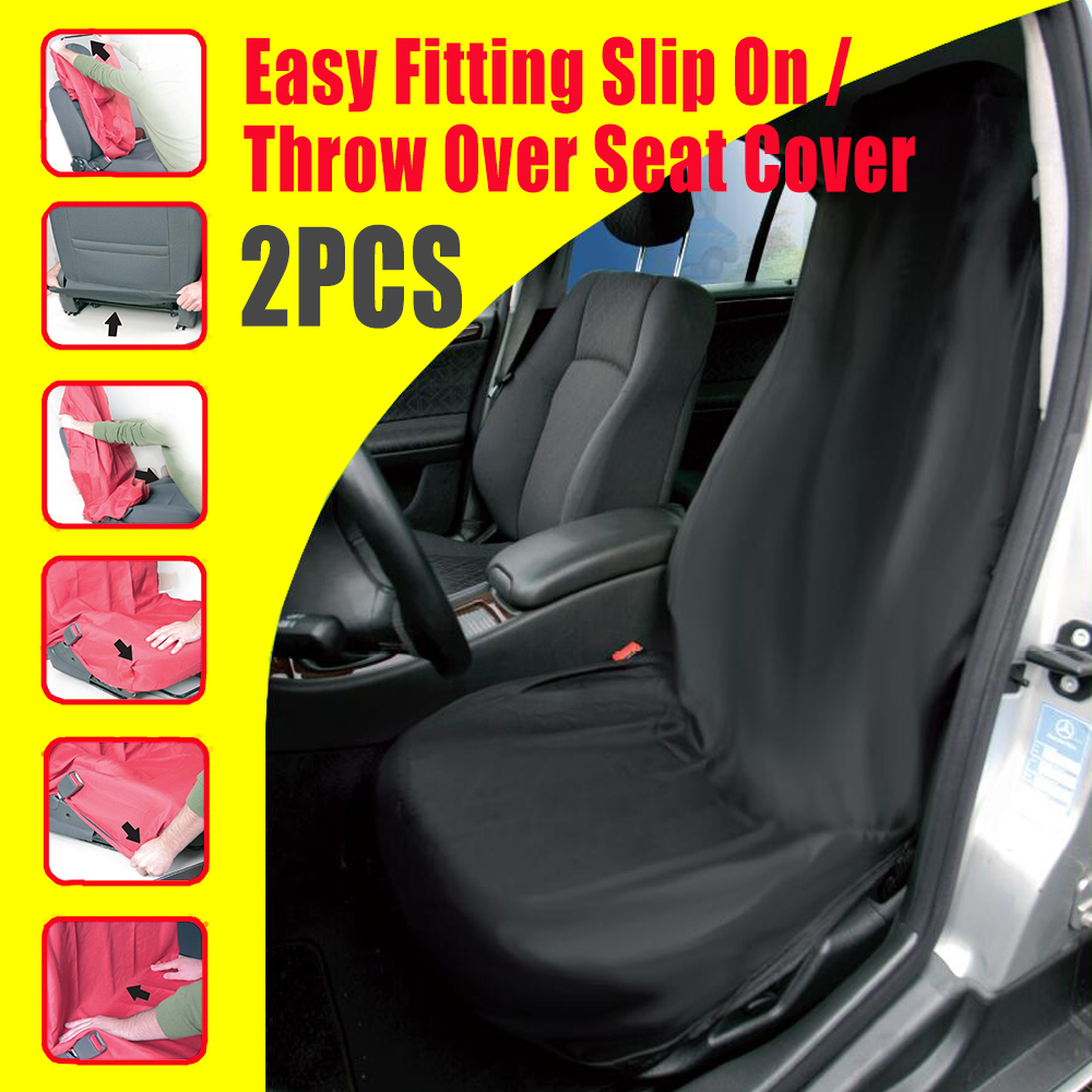 Pair Slip On Throw Over Car Seat Covers For All Bucket Seat Free Shipping To AU