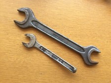 2x Vintage Gedore Metric & Imperial Open-Ended Spanner Wrench, Germany