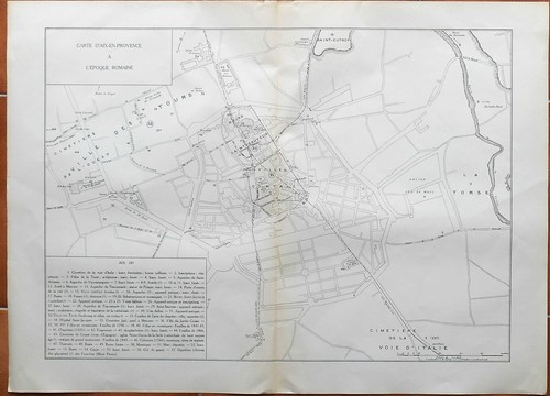 Carte ARCHÉOLOGIQUE SUD à l'Époque ROMAINE Arles Marseille Aix par BLANCHET 1936 - Picture 8 of 12