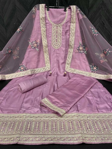 Anarkali Salwar Kameez Suit Indian Pakistani Designer Bollywood Ethnic Dress - Picture 25 of 29