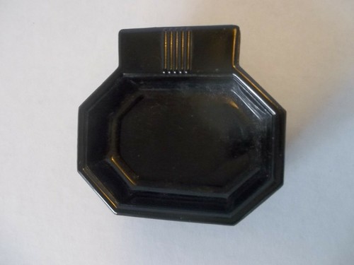 Personal Black Ceramic Ashtray or Spoon Rest - Picture 2 of 2