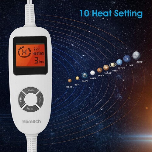 50x 60" iTeknic Electric Heated Throw Blanket with 10 Heat Setting Auto Shut Off - Picture 3 of 6