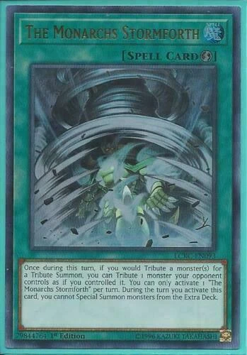 Yugioh Card - The Monarchs Stormforth *Ultra Rare* LCKC-EN093 (NM) - Picture 1 of 1
