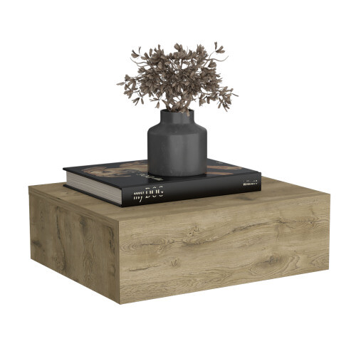 AS Floating Nightstand 5"H, Modern Wall-Mounted Bedside Shelf with Drawer - Picture 6 of 6