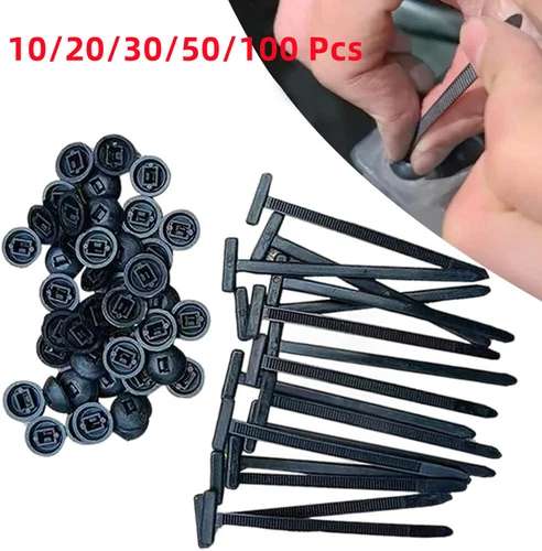 Nylon Universal Cable Tie Buckle,10-100 PCS Pin and Button Zip Ties Self-Locking - Picture 1 of 10