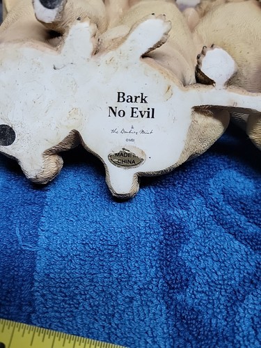 Danbury Mint Bark No Evil PUG Toy Dog Trio Figurine Statue Rare Retired - Picture 6 of 17