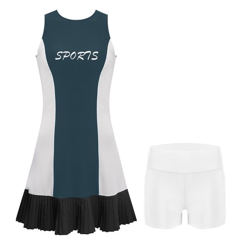 Women Tracksuit With Shorts Set Running Outfit Cheer Leading Round Neck Gym - Picture 19 of 45