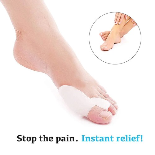 2 Gel Silicone Bunion Toe Corrector Straightener Protector Splint Pads Support - Picture 14 of 16