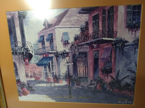 New Orleans French Quarter Künstler Myrl D'Arcy signierter nummerierter Druck gerahmt - Bild 3 von 13