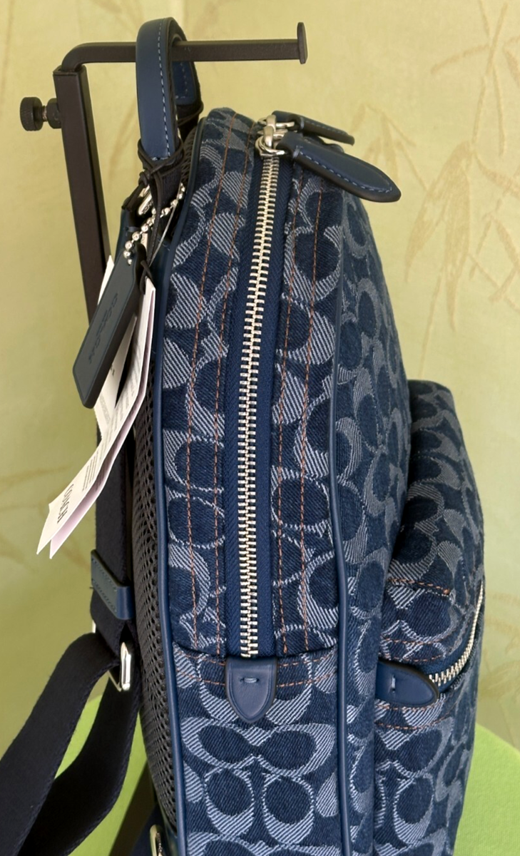 COACH CHARTER PACK IN SIGNATURE DENIM:NWT DEEP BLUE CAJ87 Retail