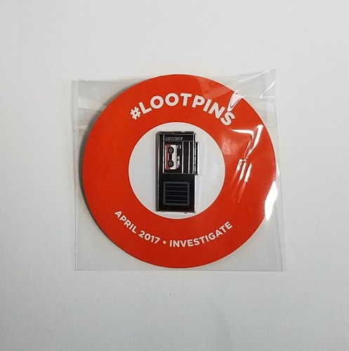 Investigate Pin LOOTCRATE Loot Crate Exclusive April 2017 LOOTPINS Tape Recorder - Picture 1 of 4