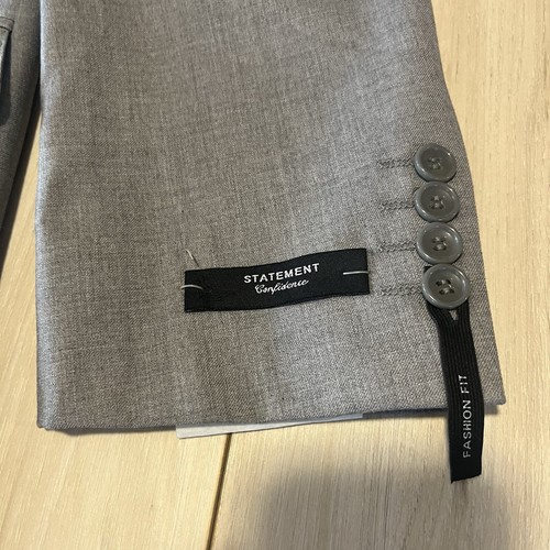 Statement NEW Italy Confidence Pure Handmade Blazer Gray Wool Mens Size 44R - Picture 5 of 24
