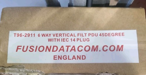 Fusion Filtered 6 way Power Distribution Unit Strip Vertical with IEC 14 Plug - Picture 3 of 9