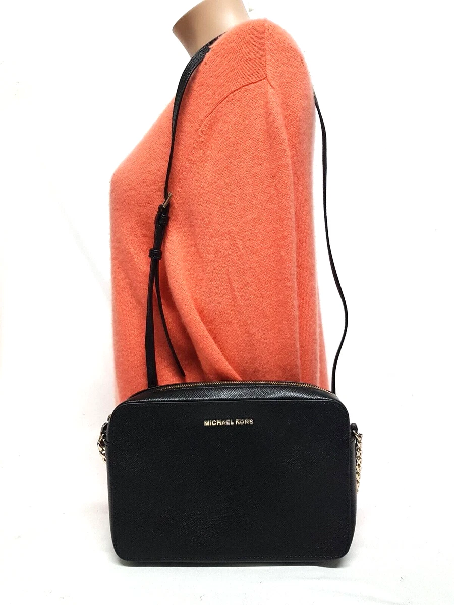 Michael Kors Jet Set Saffiano Crossbody bag in Black