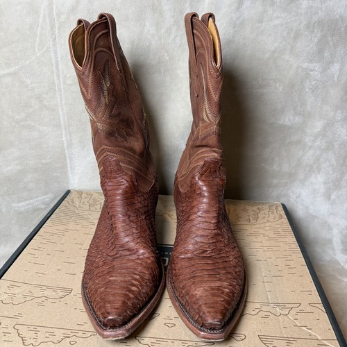 Tecovas * Limited Edition Original Barrett Snip Toe Python Boots Herren Gr. 10,5 EE - Bild 3 von 8