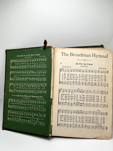 The Broadman Hymnal 1940 Green Hardcover Notes Classic Christian Hymns SEE COND - Picture 4 of 8