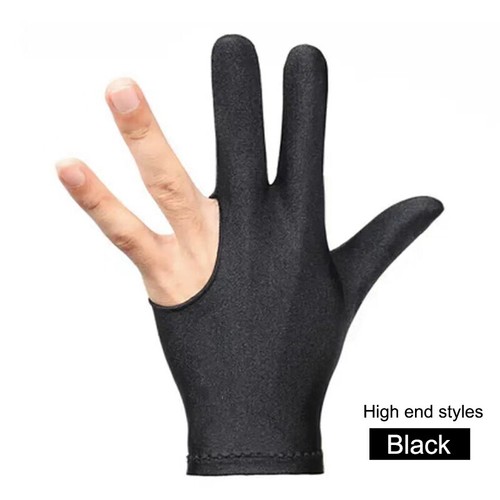Three Fingers Full-Finger Snooker Pool Cue Billiard Glove For Left Hand Lycra - Picture 11 of 15