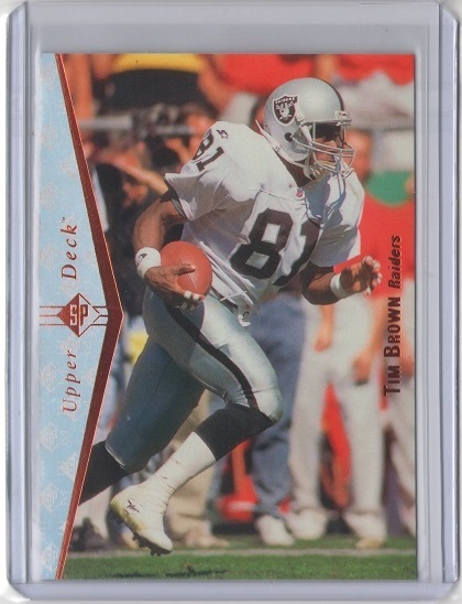 TIM BROWN 1995 Upper Deck SP Base Card #164 Notre Dame RAIDERS HOF