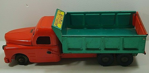 STRUCTO ANNI 50 GIOCATTOLO DUMPER IDRAULICO ACCIAIO PRESSATO VINTAGE 21'' - Foto 4 di 10
